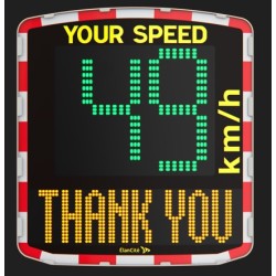 Dispozitiv electronic afisare viteza radar incorporat alimentare electrica Semn de avertizare alte pericole si mesaj text 